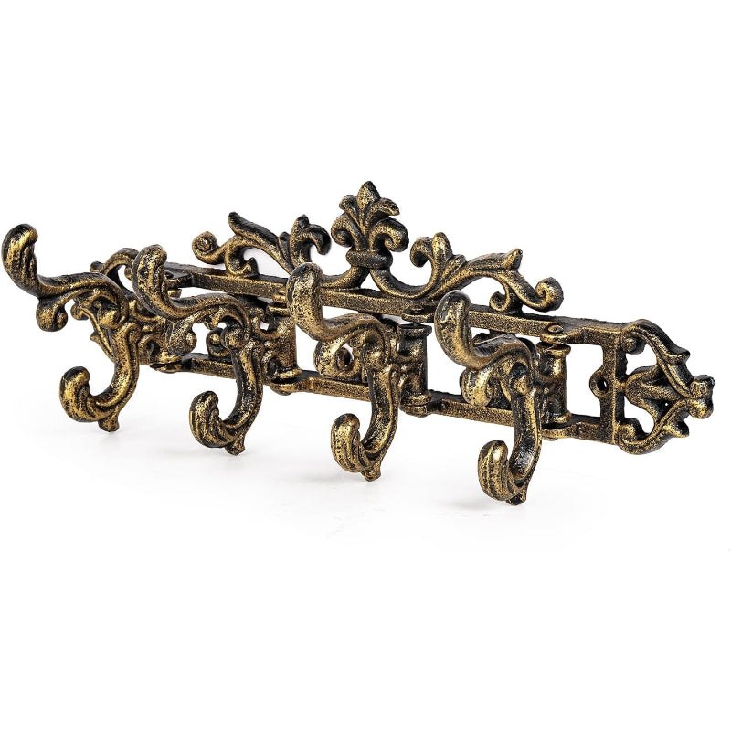 Black Gold 4-Arm Swivel Wall Hooks