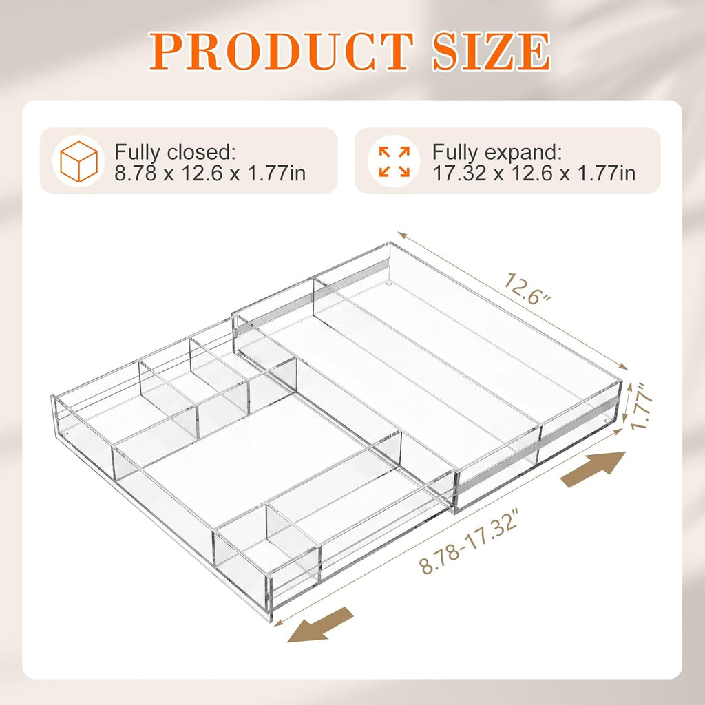 Small 11 Compartment Acrylic Drawer Organizer