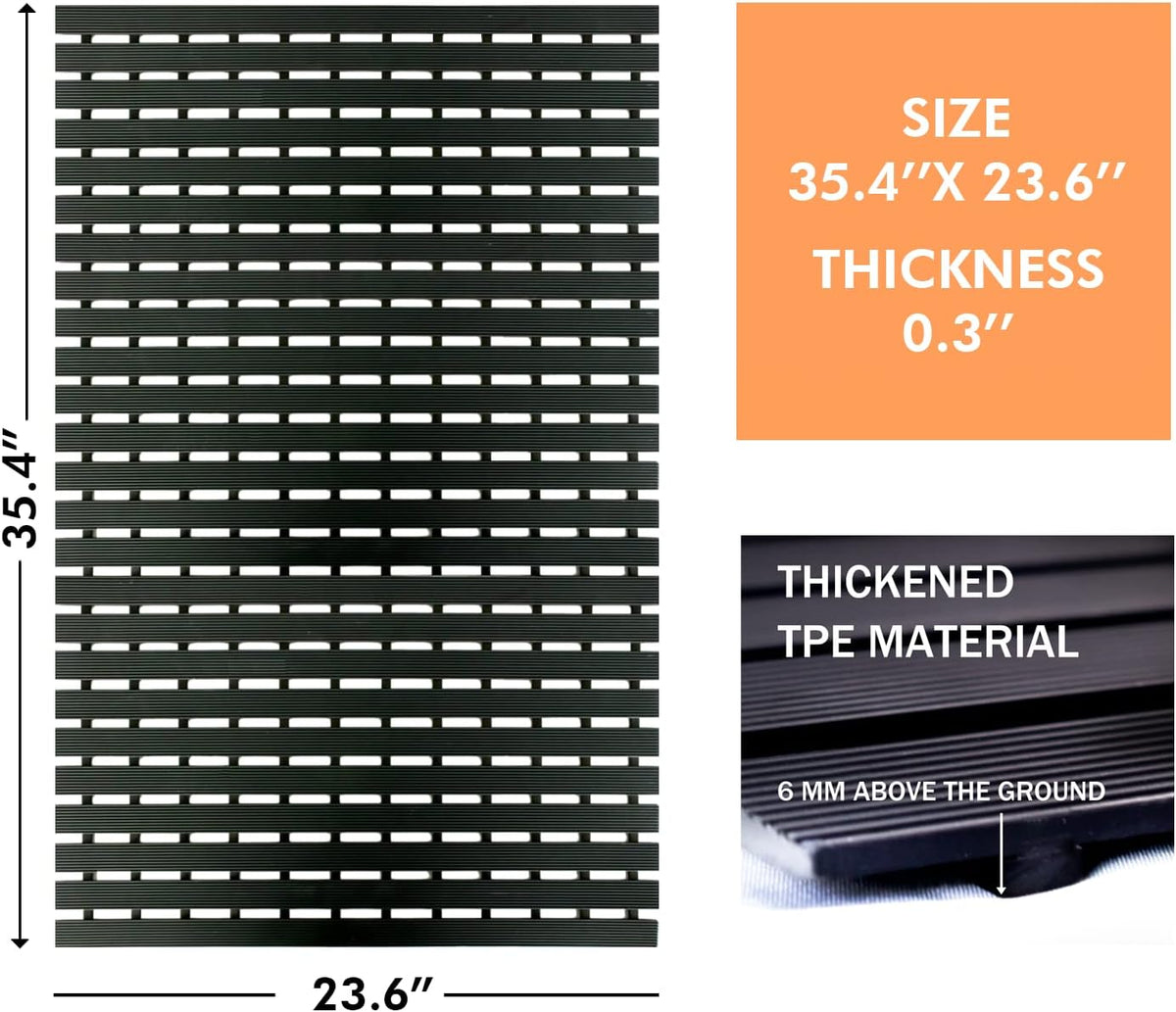 Large Black Non Slip Shower Mat