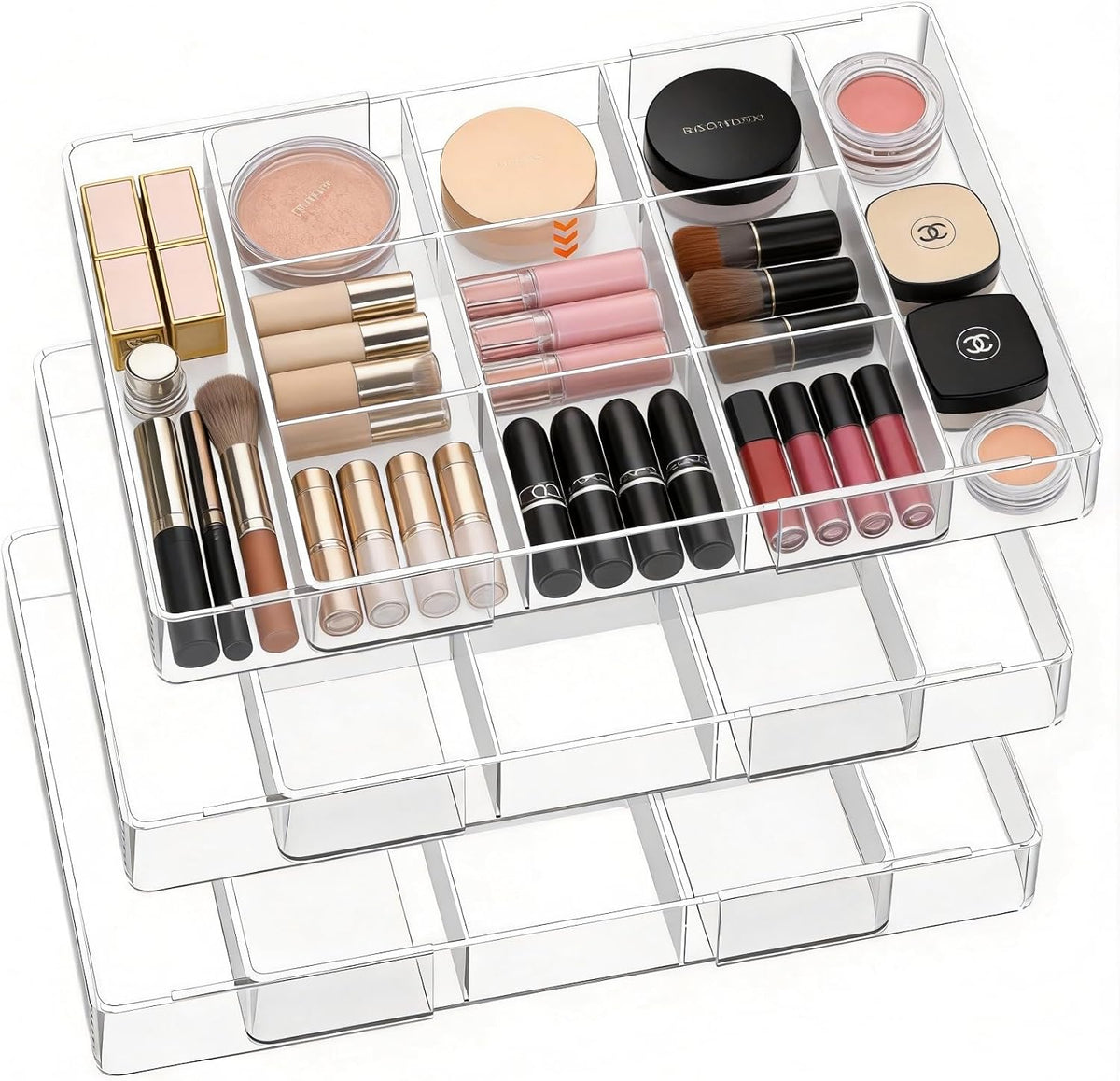 11 Compartment Acrylic Drawer Organizer
