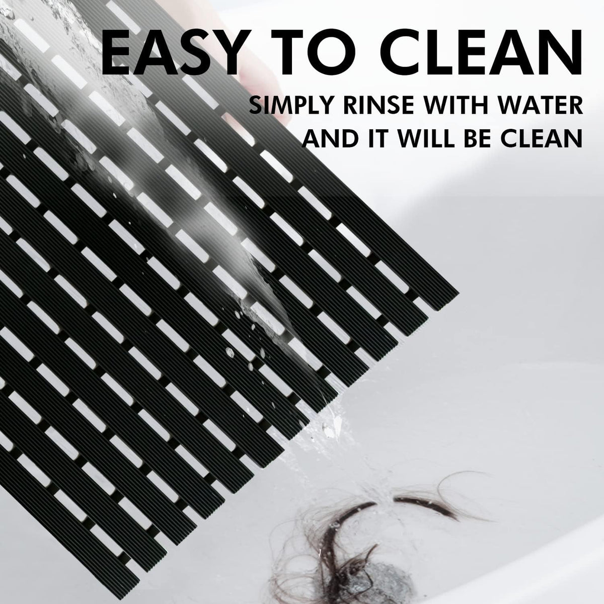 Large Black Non Slip Shower Mat