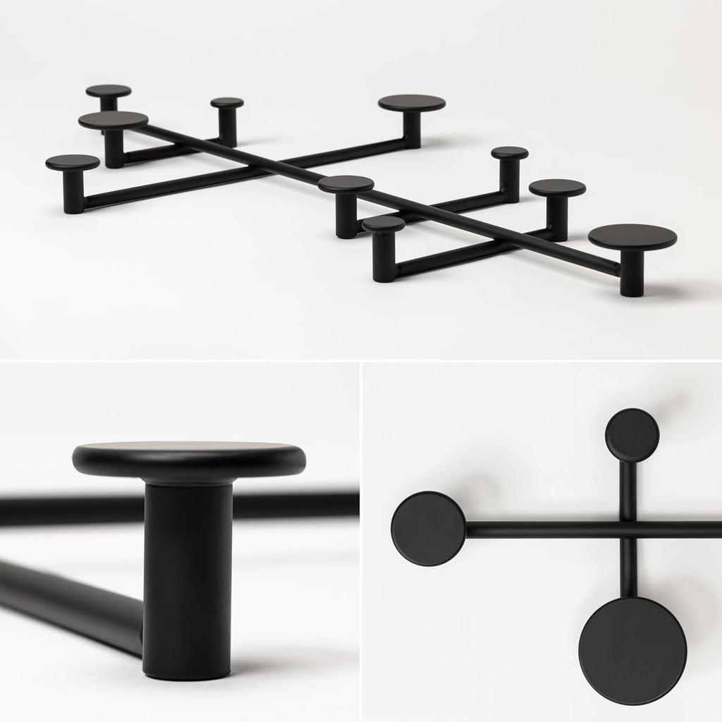 Black Metal Wall Coat Rack
