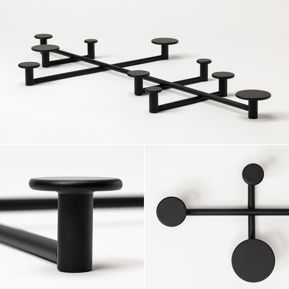 Black Metal Wall Coat Rack