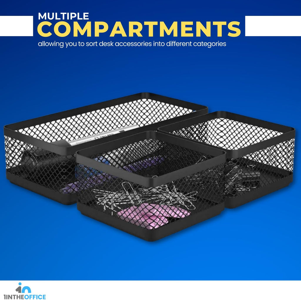 3 Compartment Mesh Drawer Tray