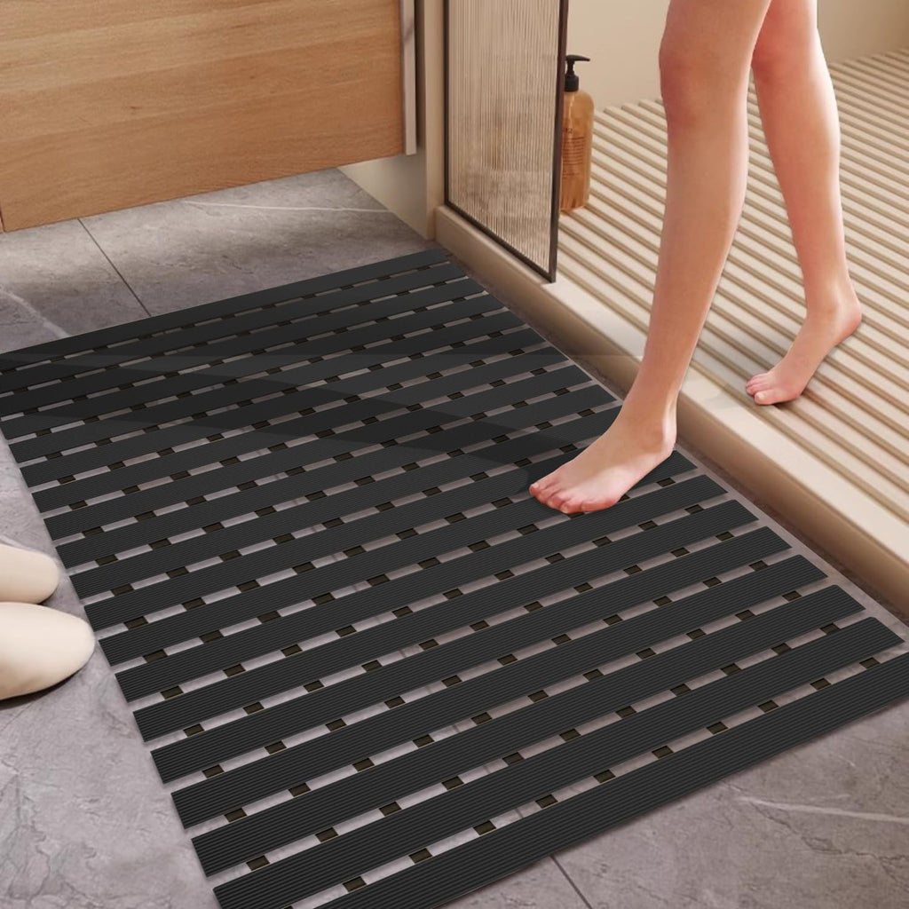 Large Black Non Slip Shower Mat