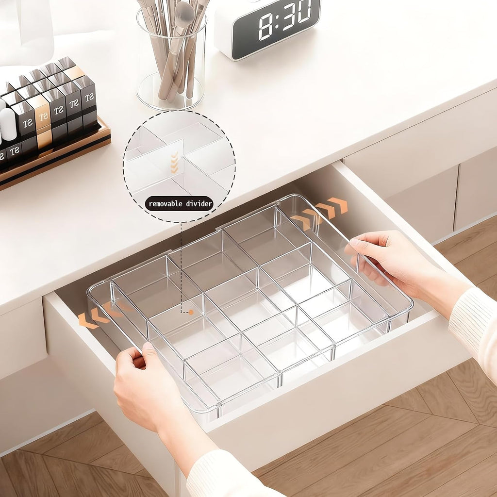 11 Compartment Acrylic Drawer Organizer