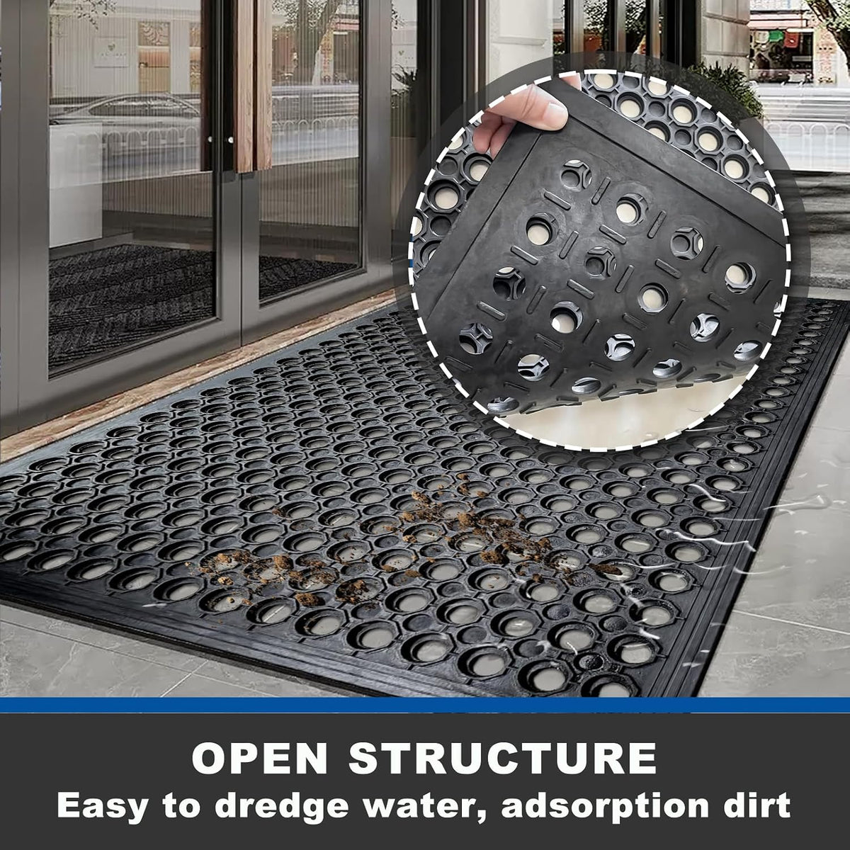 60x35 Heavy Duty Drainage Rubber Mat