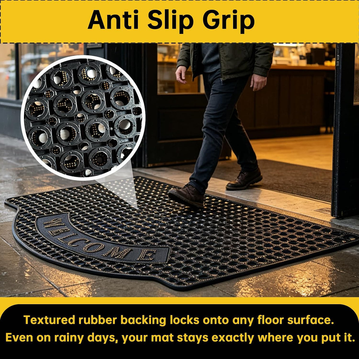 31x47 Anti Slip Rubber Door Mat