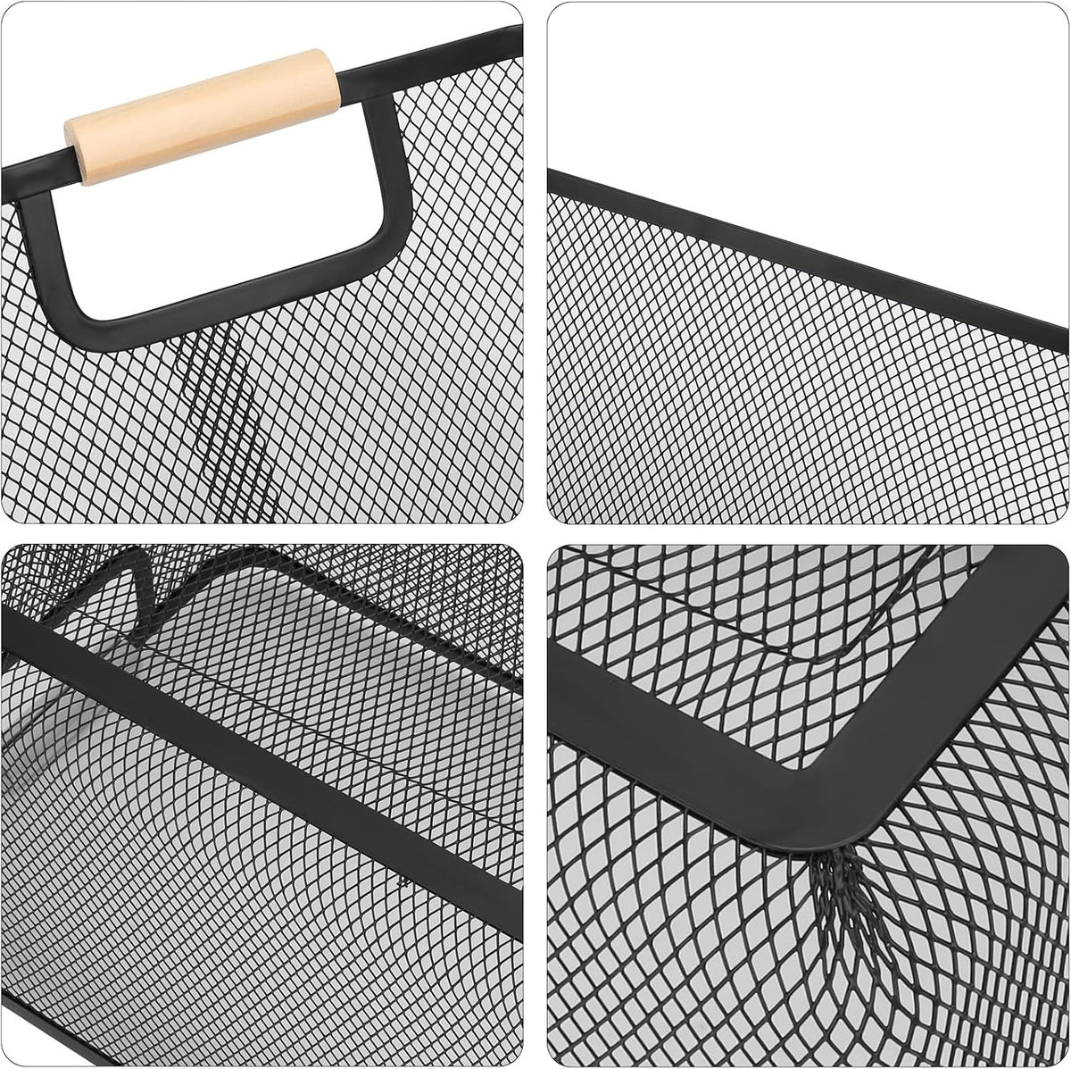 3 Pack Mesh Pantry Storage Baskets