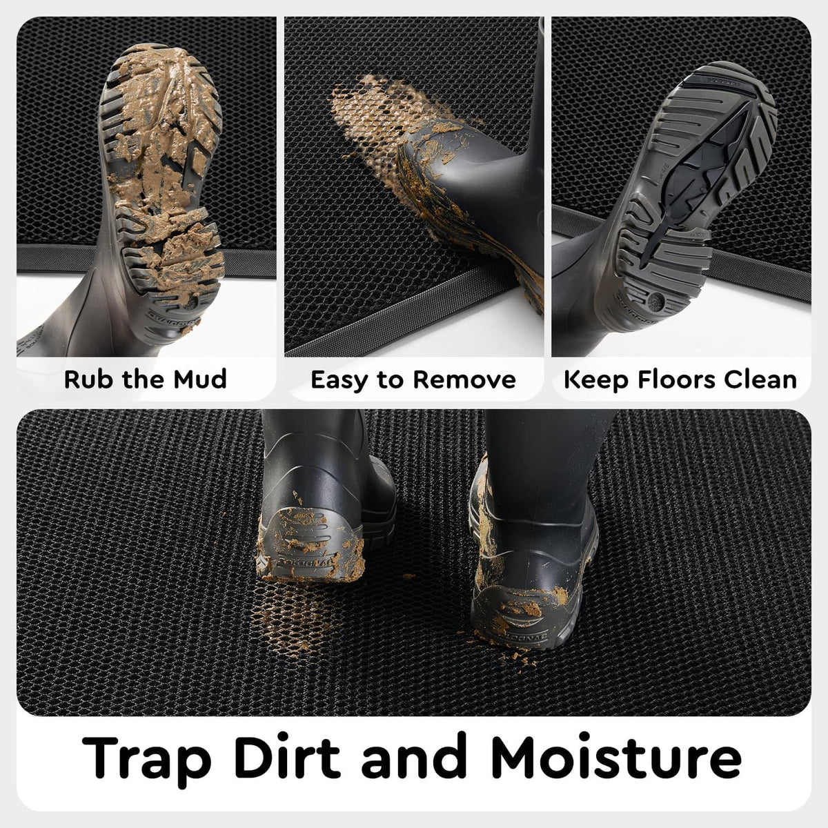 24x36 Black Non Slip Dirt Trapper Doormat