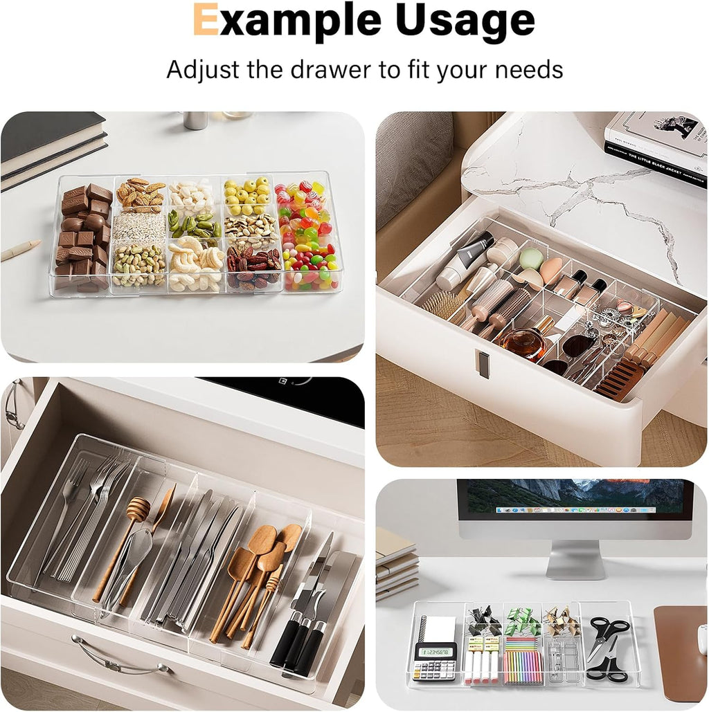 11 Compartment Acrylic Drawer Organizer