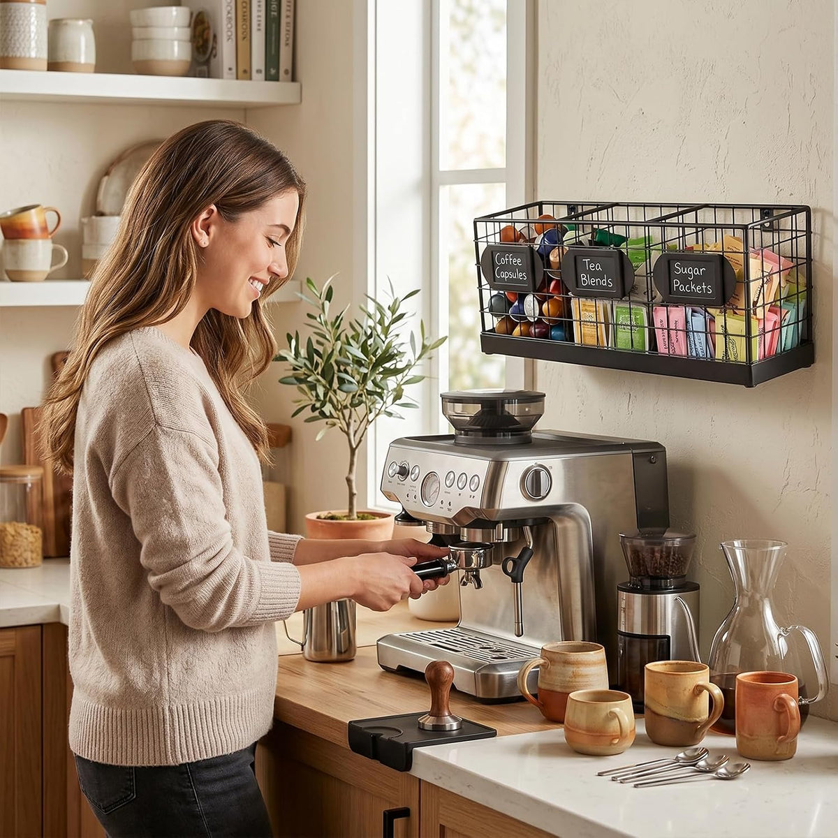 Wall Mounted Metal Utensil Organizer