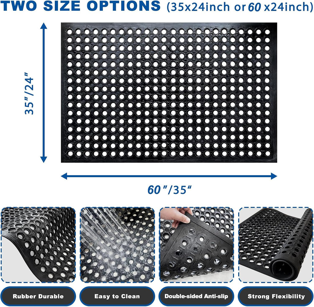 60x35 Heavy Duty Drainage Rubber Mat