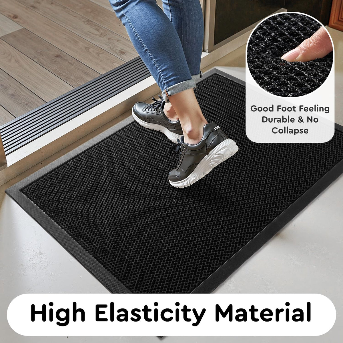 24x36 Black Non Slip Dirt Trapper Doormat