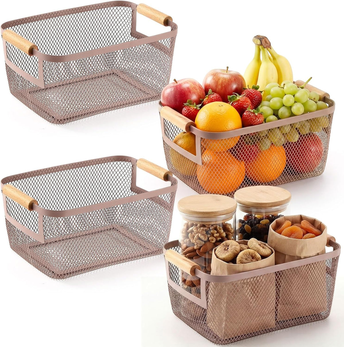 4 Pack Mesh Storage Baskets