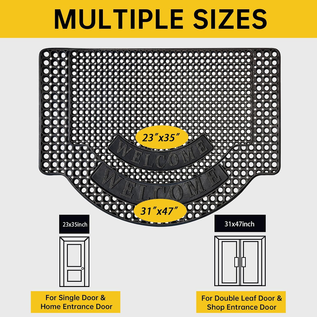 31x47 Anti Slip Rubber Door Mat