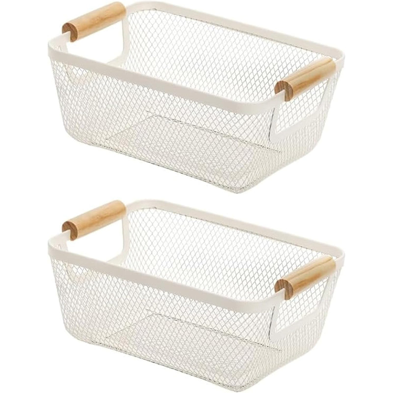 2Pack Off White Mesh Baskets