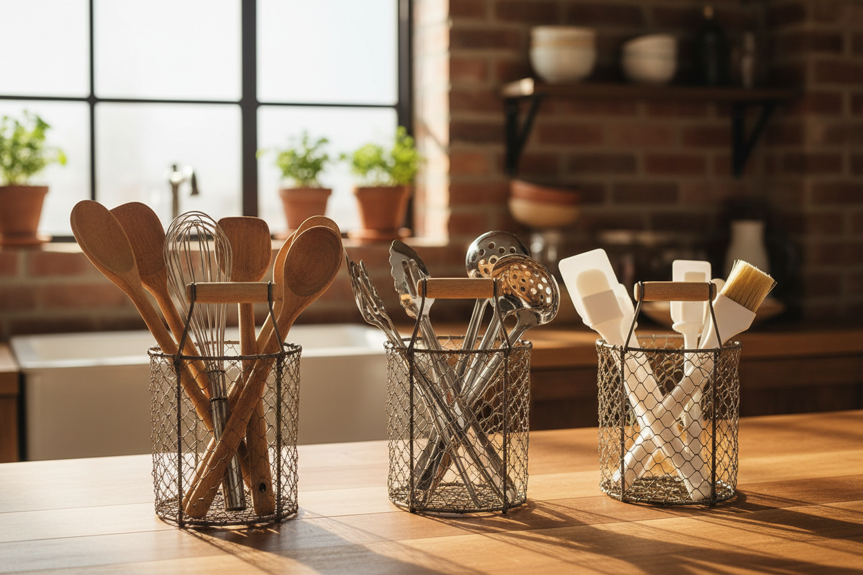 Counter-Handle Mesh-Wire Caddies