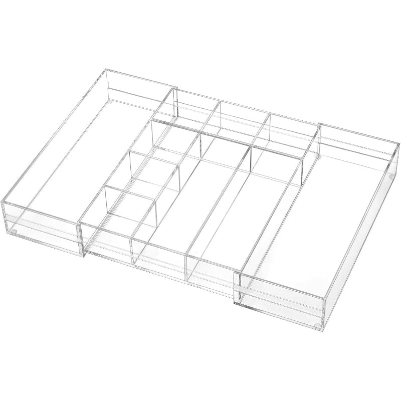 10 Compartment Expandable Acrylic Drawer Organizer